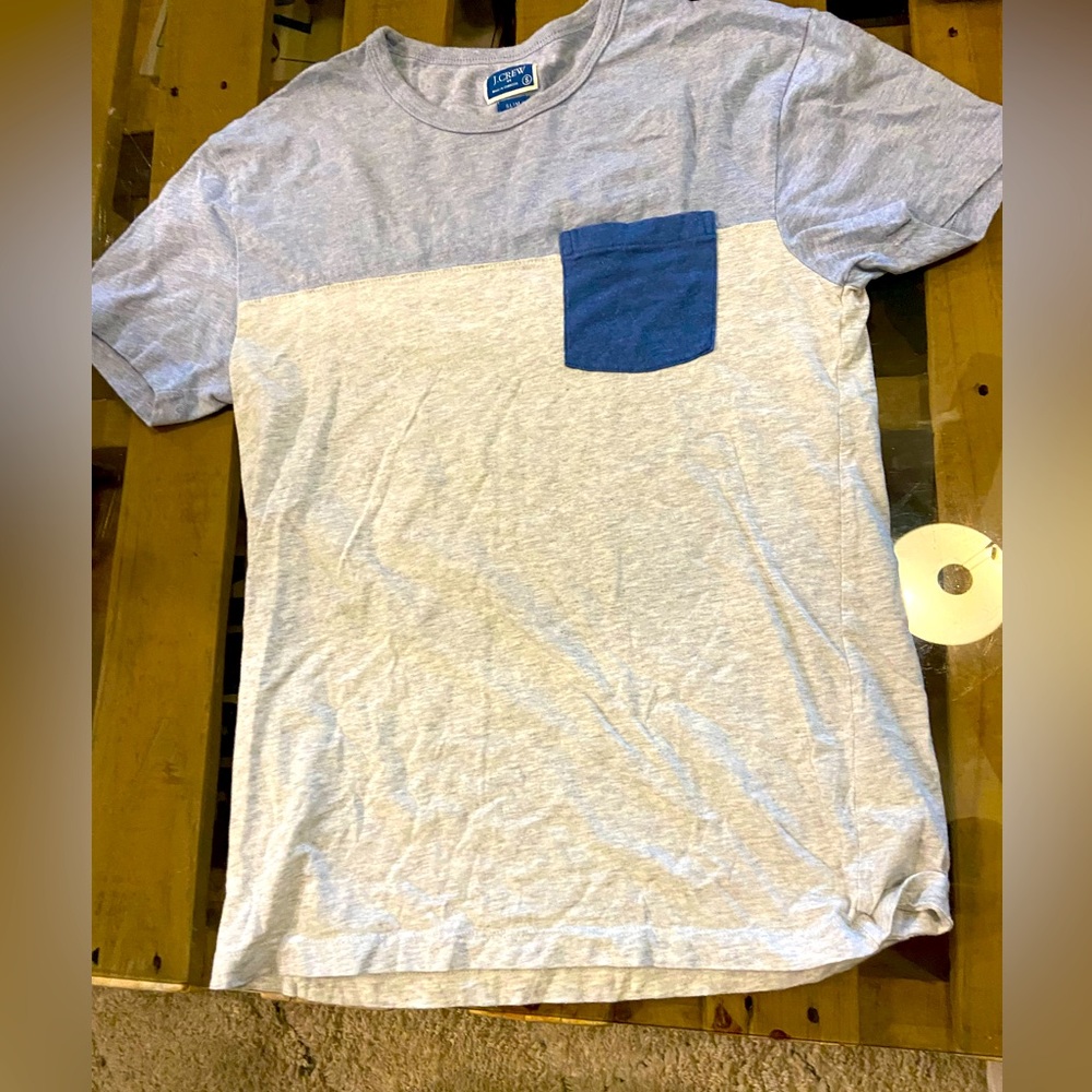 J.Crew men blue and white Shirt